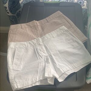 LOFT Women's White and Tan/Pink Shorts Set of 2 size 6